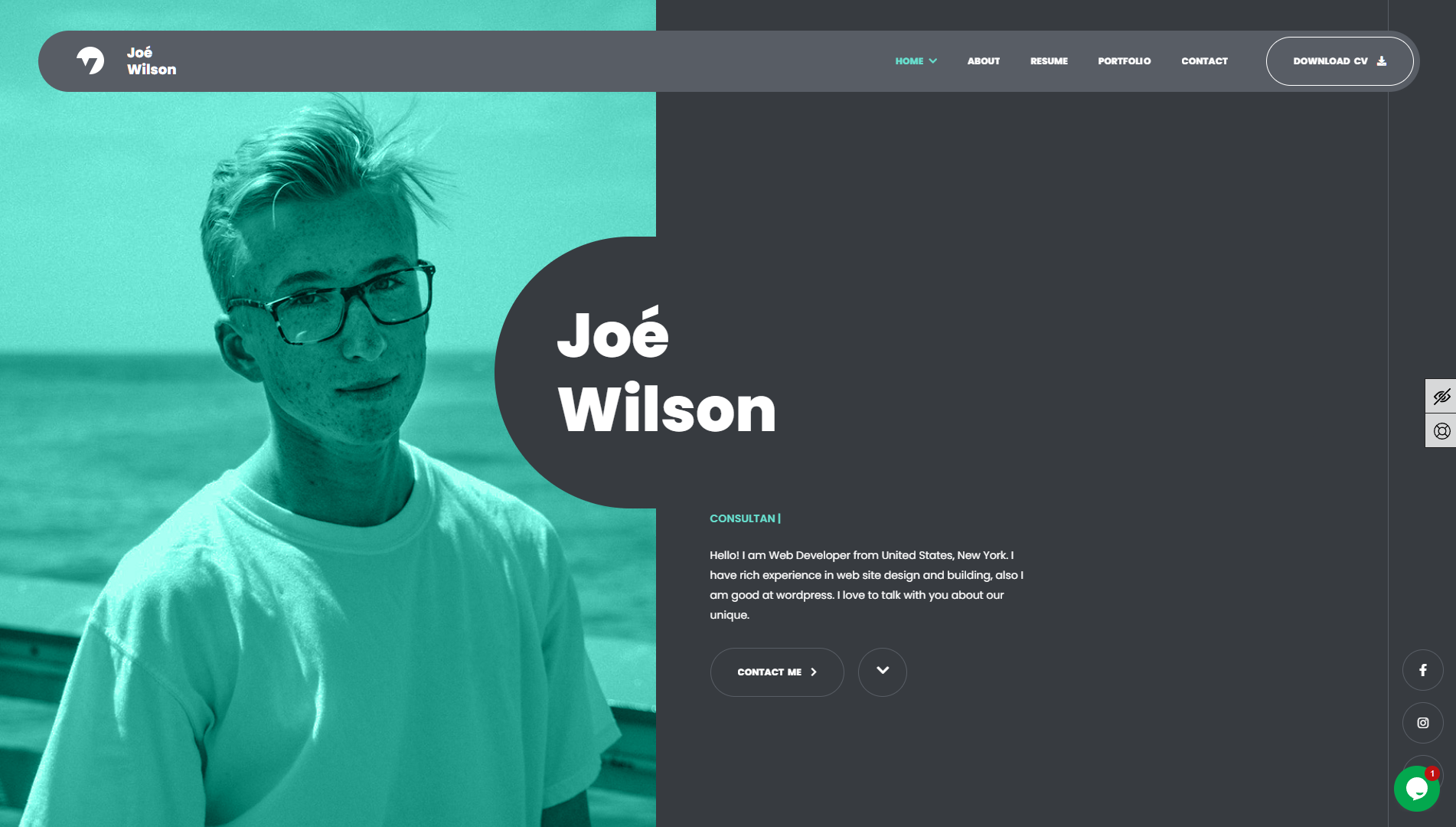 Joé Wilson – Developer Resume & Portfolio